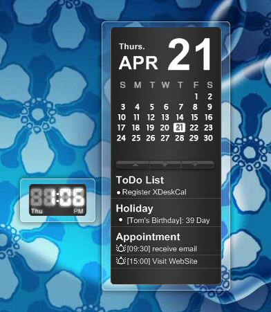 XDeskCal Screenshot